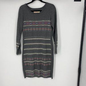 love, hanna | Size S. Gray Printed Sweater Dress